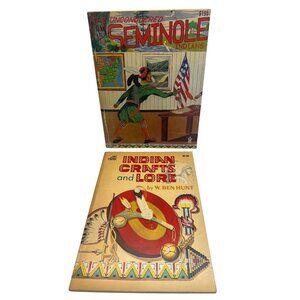 Vintage Native American History & Crafts Books Seminole Indians Ben Hunt